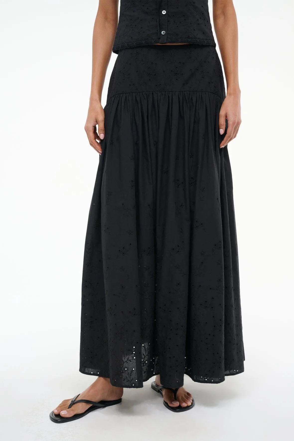 PROCIDA SKIRT | BLACK EYELET multi use
