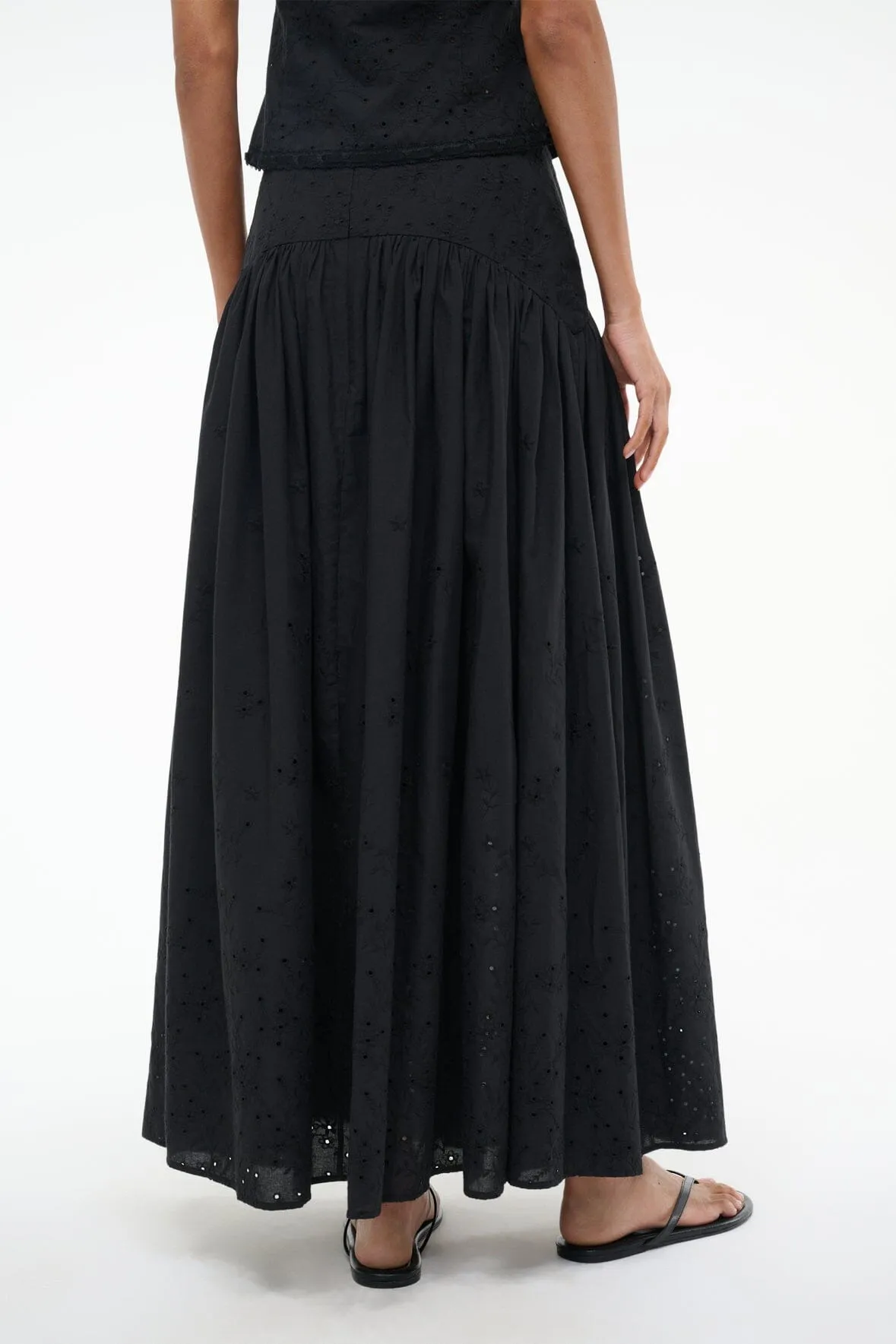 PROCIDA SKIRT | BLACK EYELET custom made