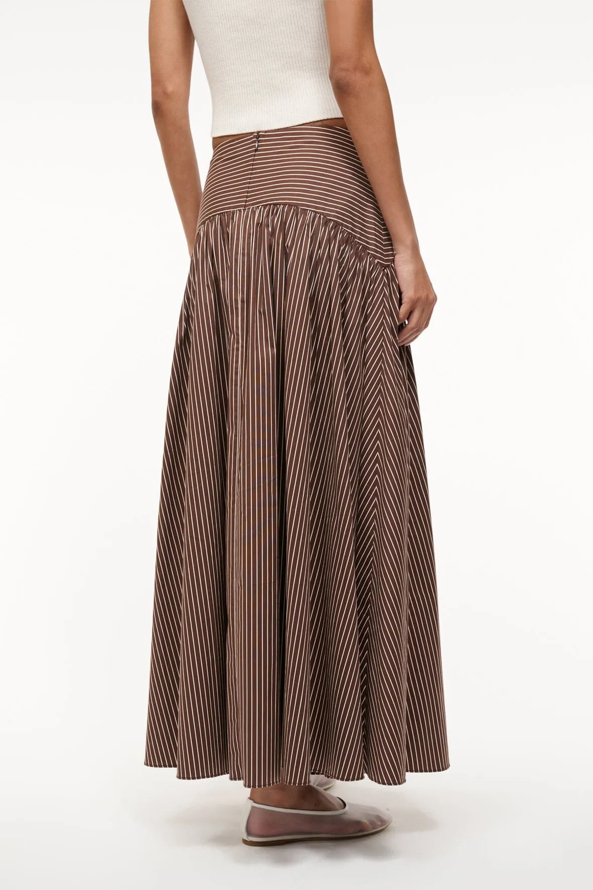 PROCIDA SKIRT | DARK OAK MICRO STRIPE sweet appeal
