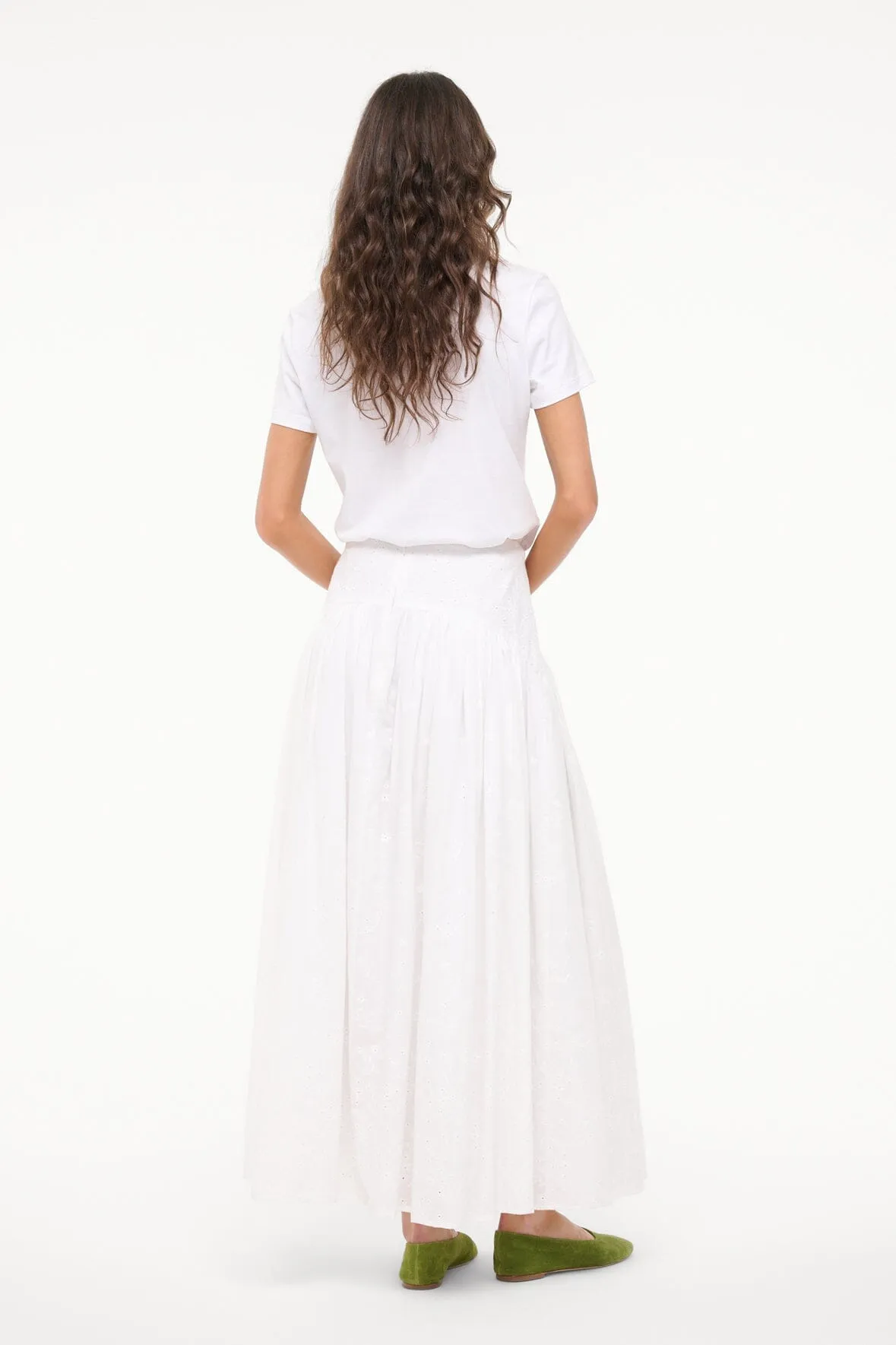 PROCIDA SKIRT | WHITE EYELET natural muse