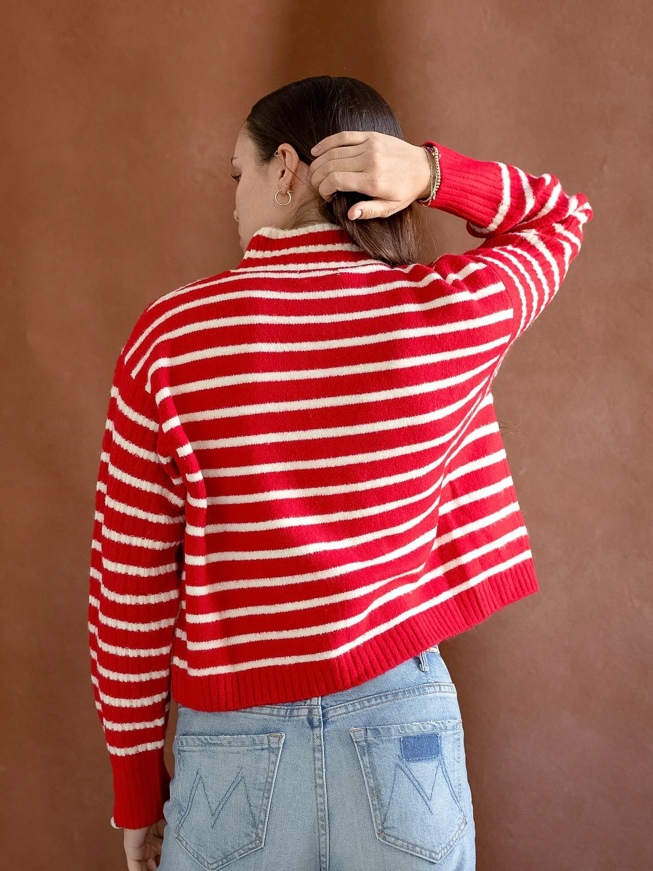 Red Striped Pullover Urban Edge