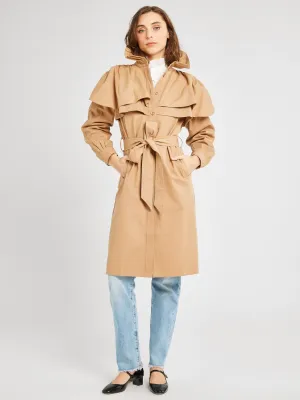 Renata Trench in Almond rain code