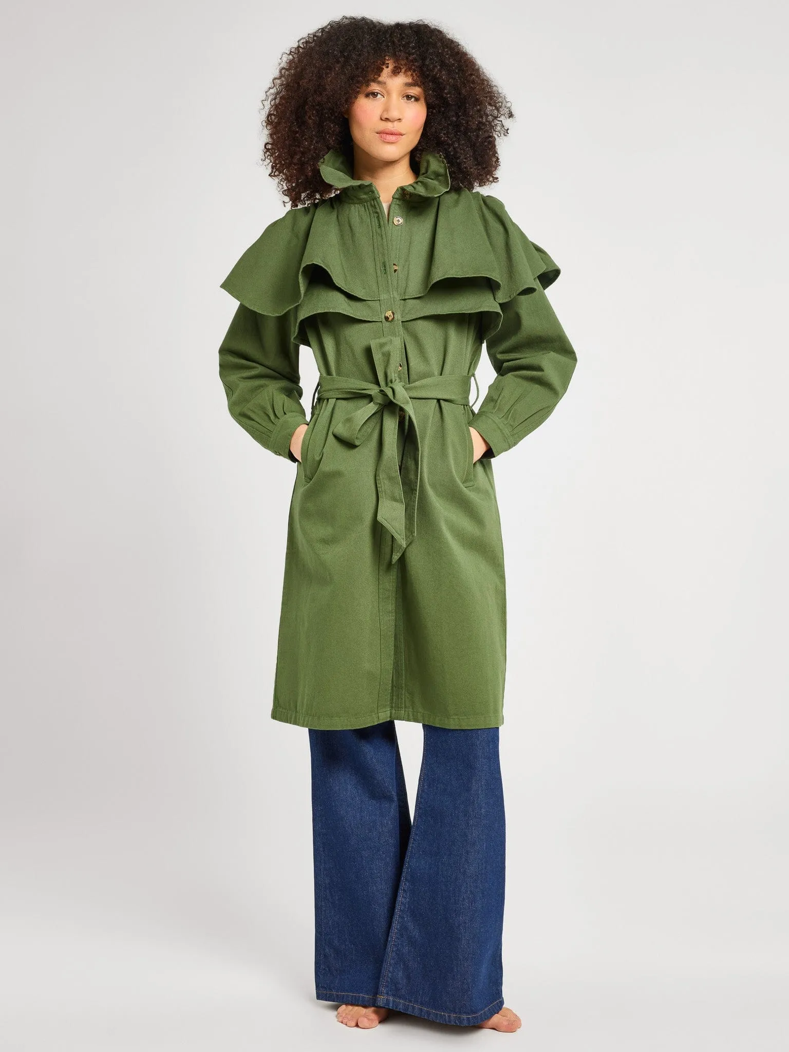 Renata Trench in Olive storm proof