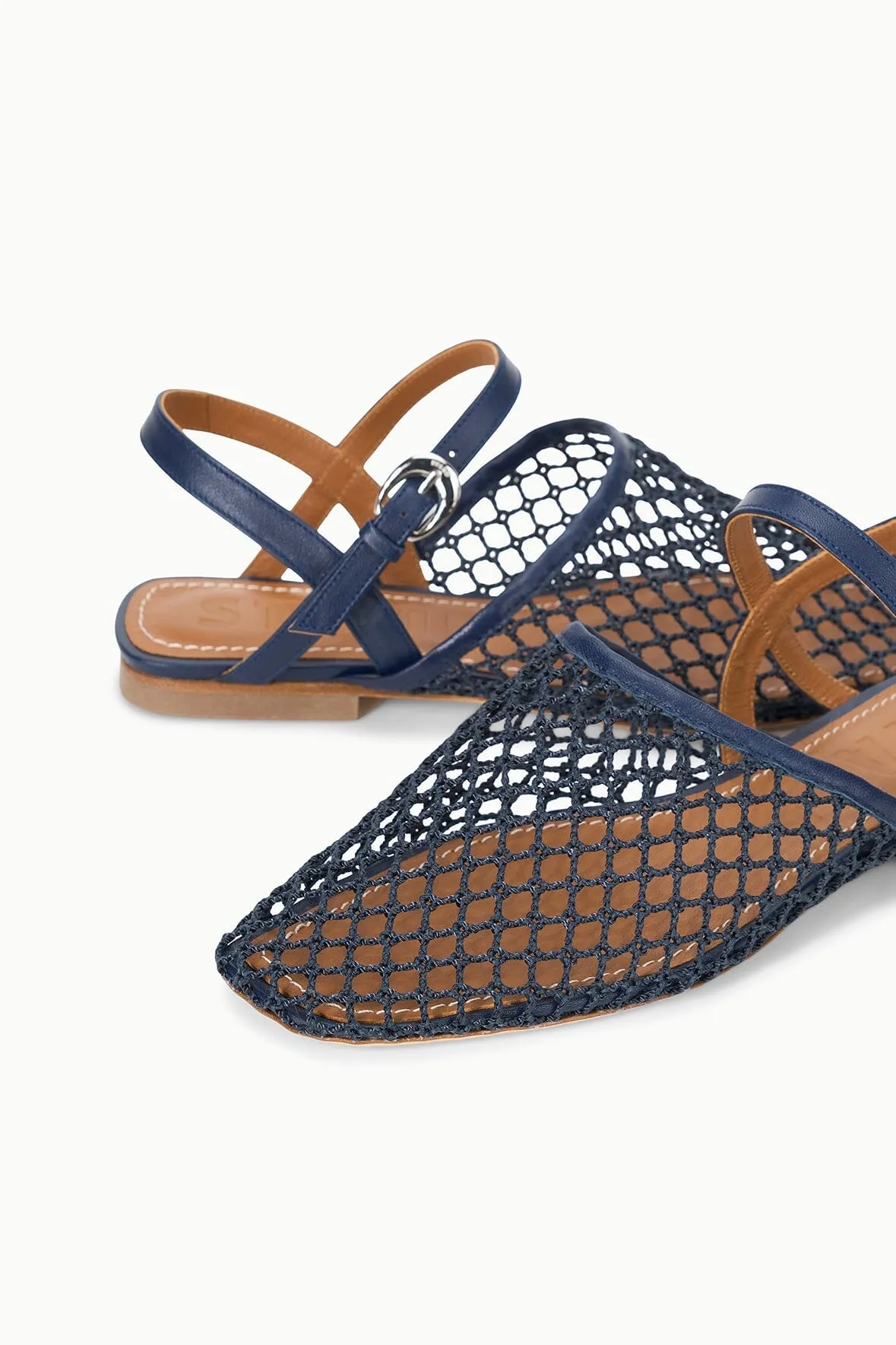 RETE SANDAL | NAVY NETTING casual vibe