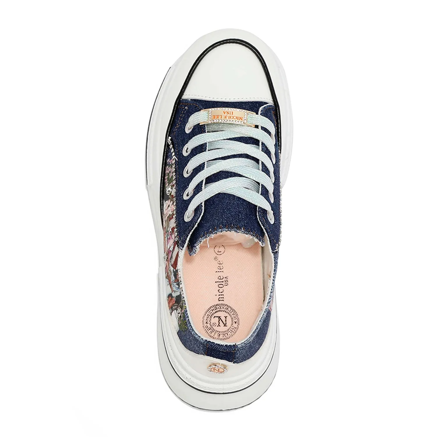 RHINESTONE PLATFORM SNEAKERS multi purpose shoe