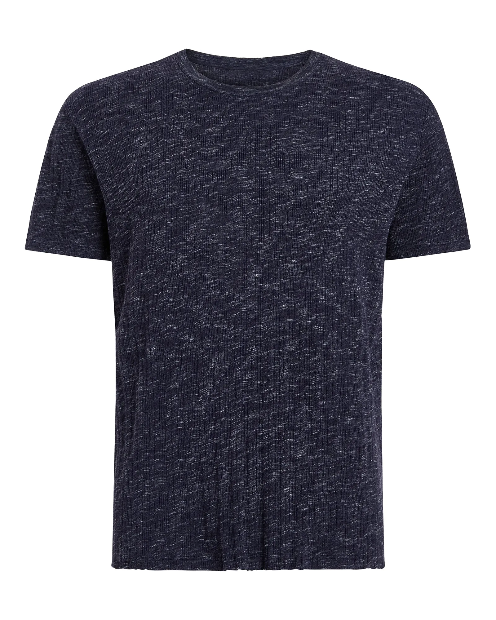 Rib Short Sleeve Destroyed Tee - Dark Navy go-to pick