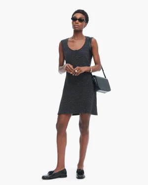 Rib Sleeveless Sweetheart Henley Dress - Dark Navy timeless wear