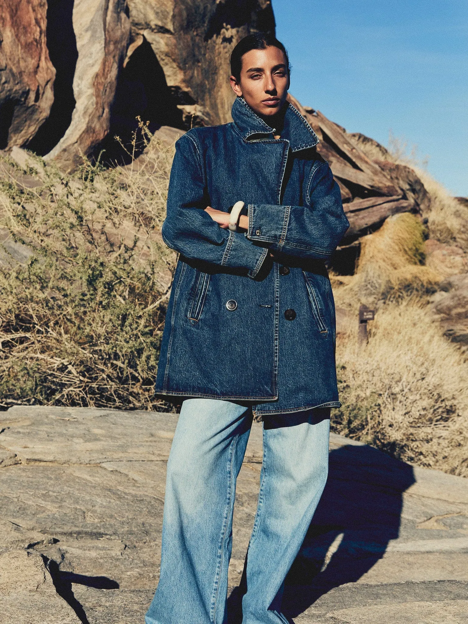Ricky Peacoat in Atlantic wind shield