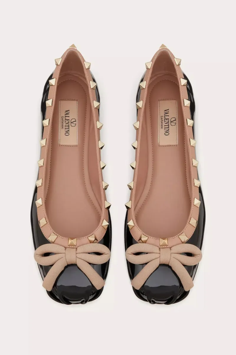 Rockstud Leather Ballerina fashion must
