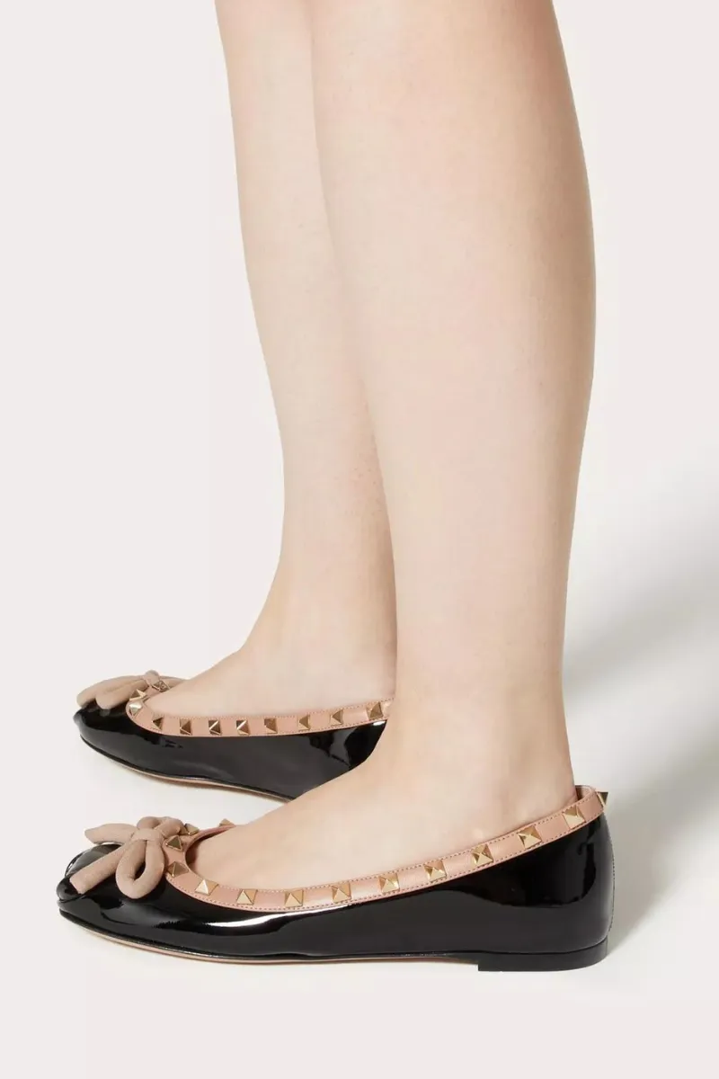Rockstud Leather Ballerina multi purpose