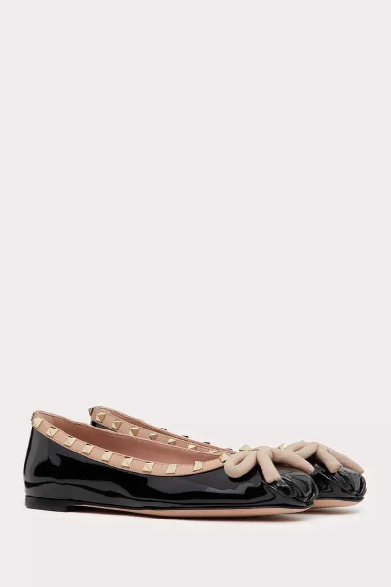 Rockstud Leather Ballerina pro custom