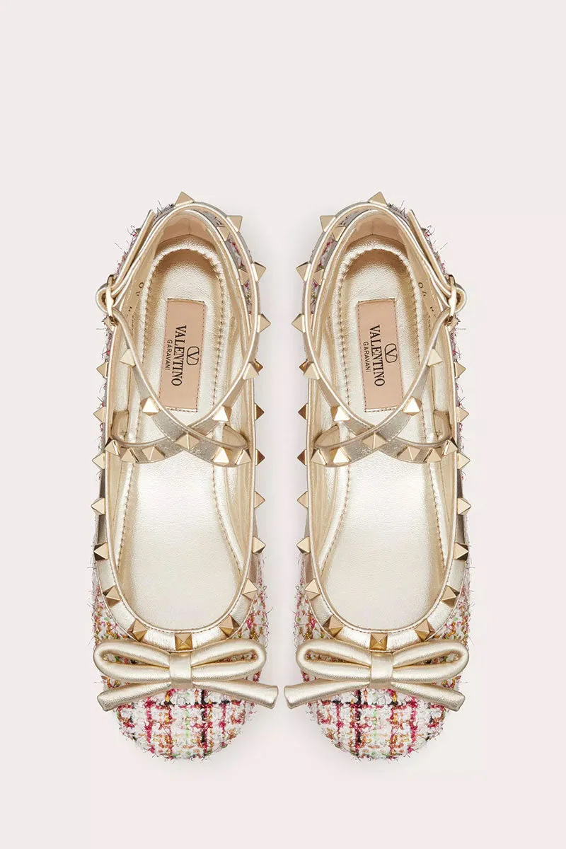 Rockstud Tweed Ballerina summer fresh