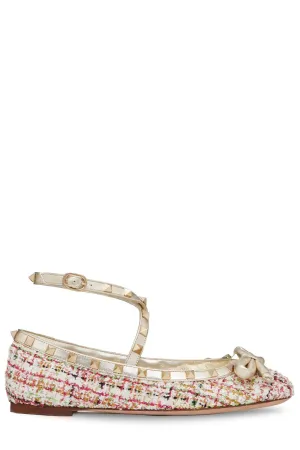 Rockstud Tweed Ballerina foot friendly