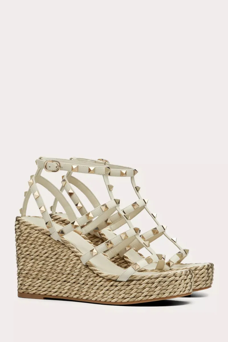 Rockstud Wedge Sandals flexible straps