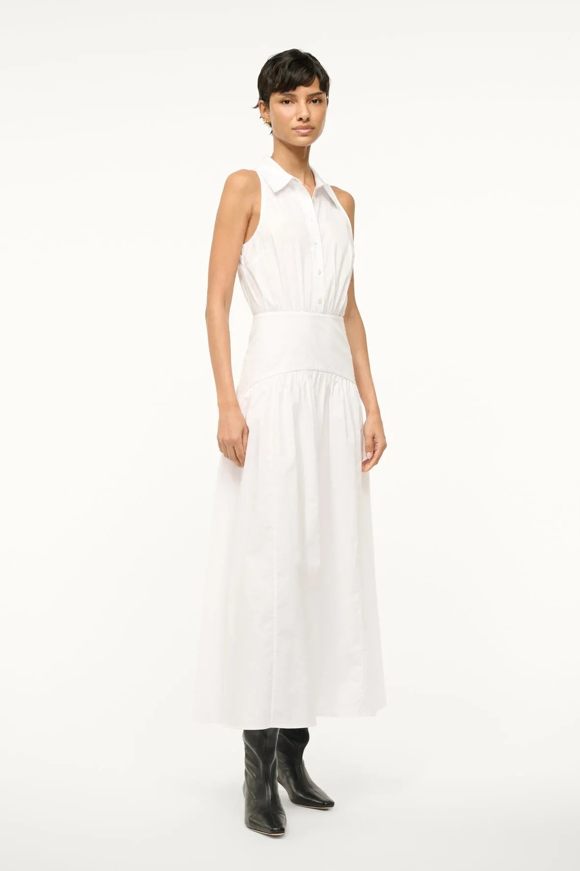 ROMY DRESS | WHITE light wrap