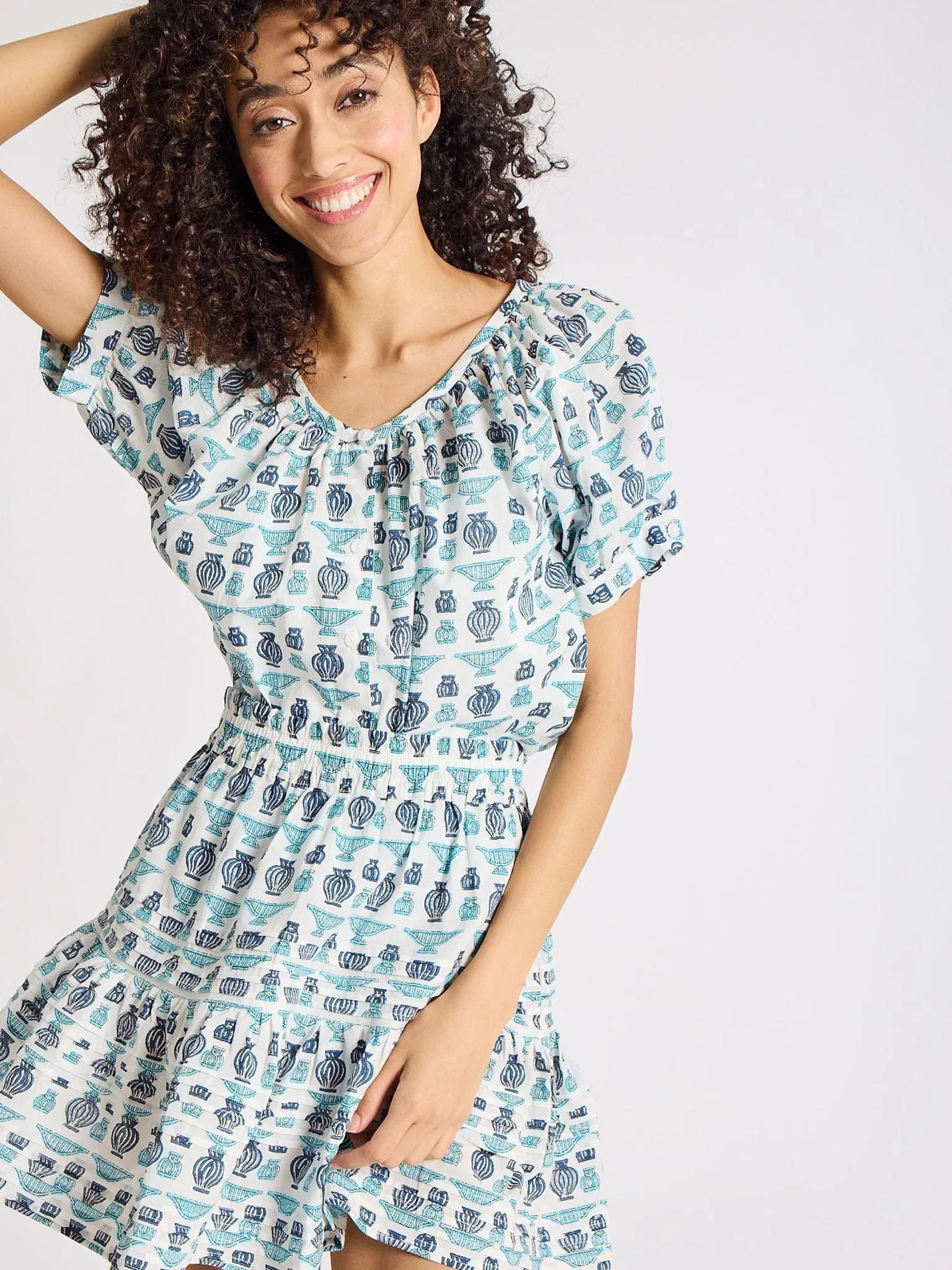 Rowan Skirt in Athens Print emotion show