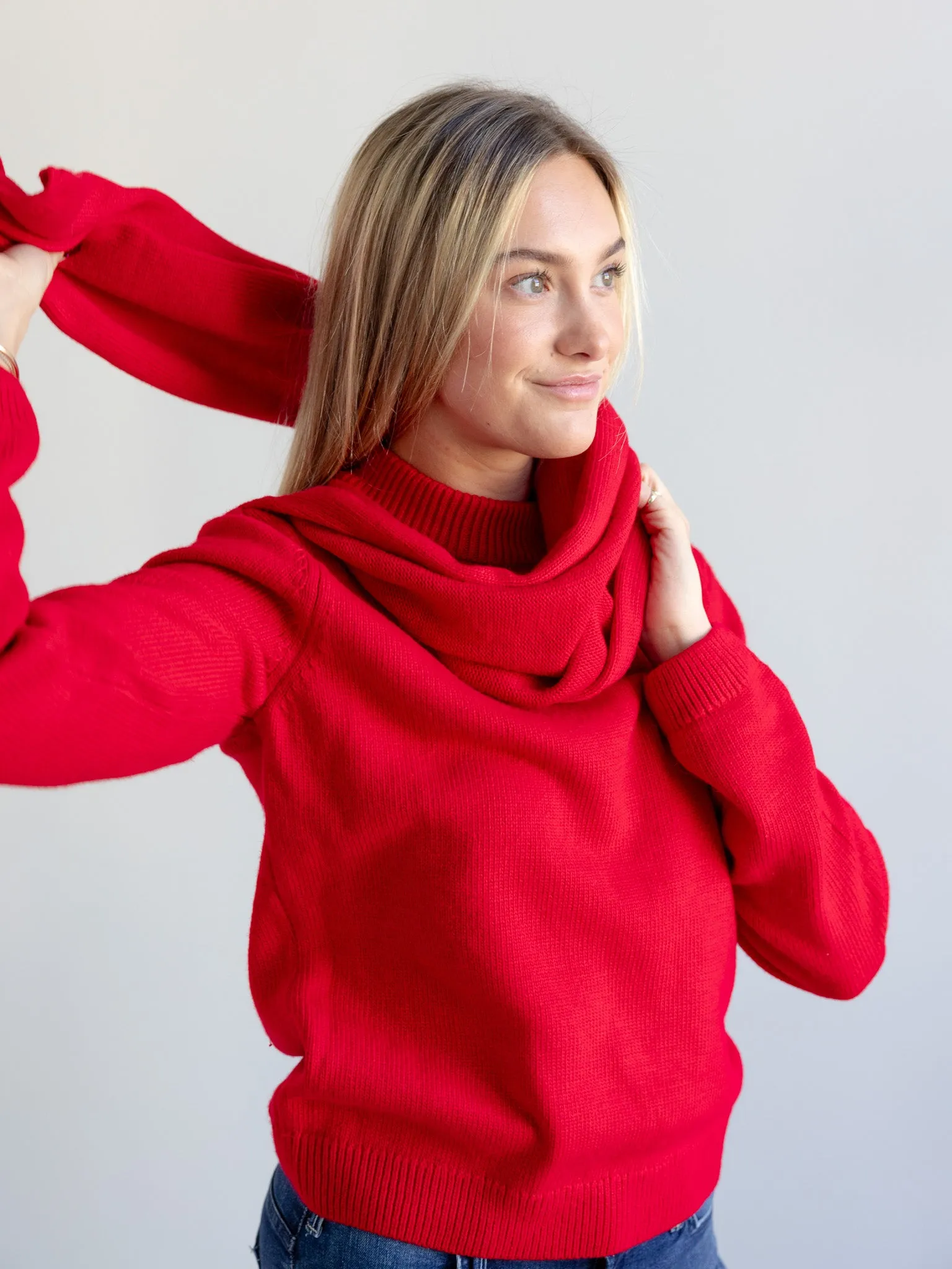 Ruby Scarf Sweater Trendy Ease
