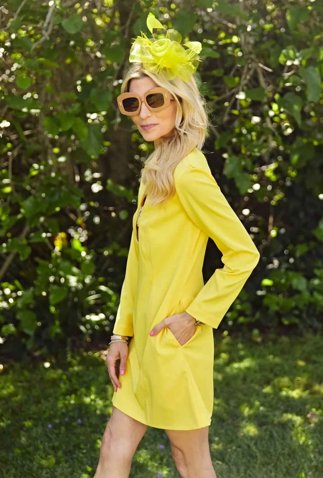 Run for the Roses Deco Dress - Sunshine glam look