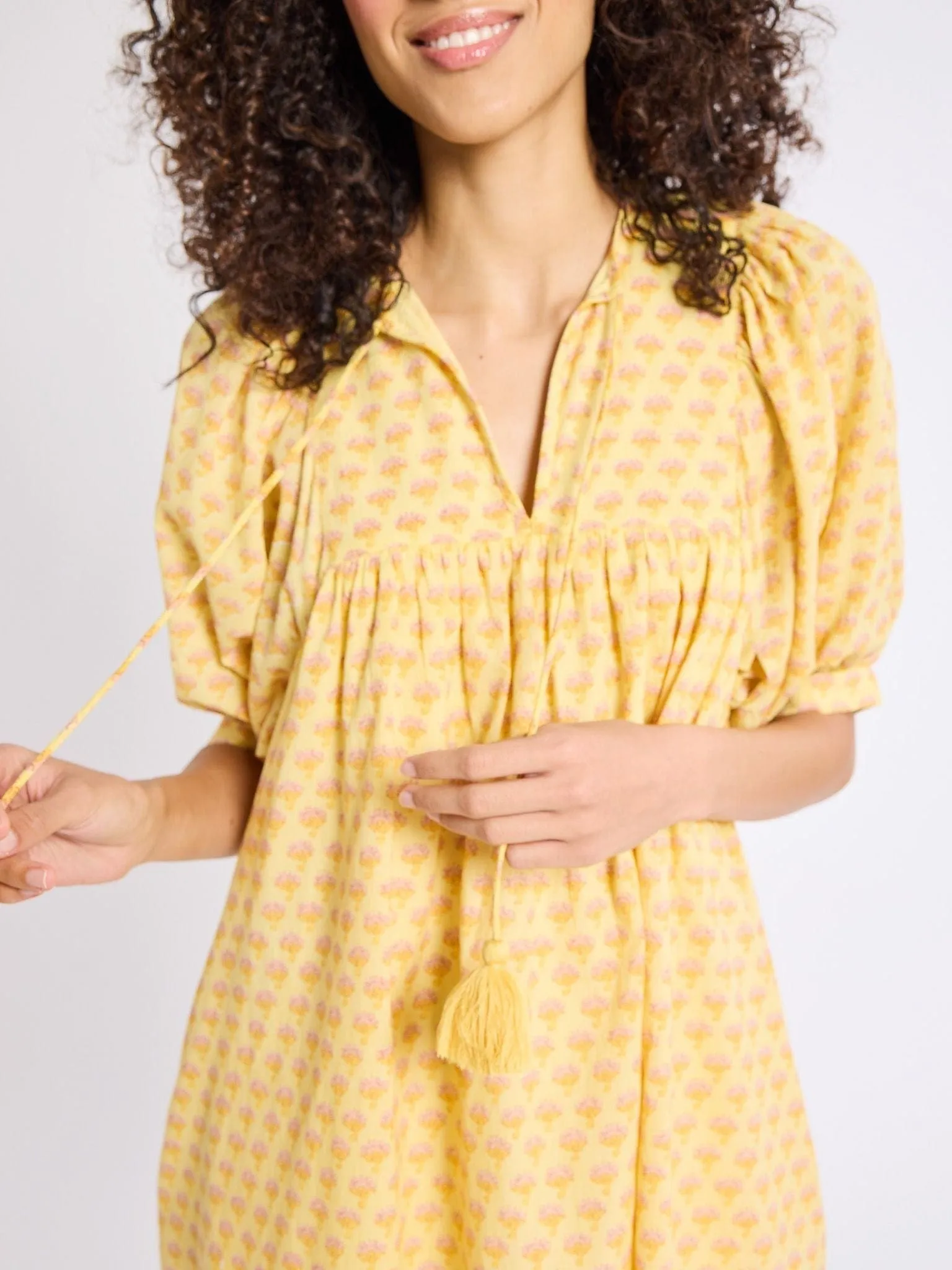 Saffron Dress in Buttercup cool vibe