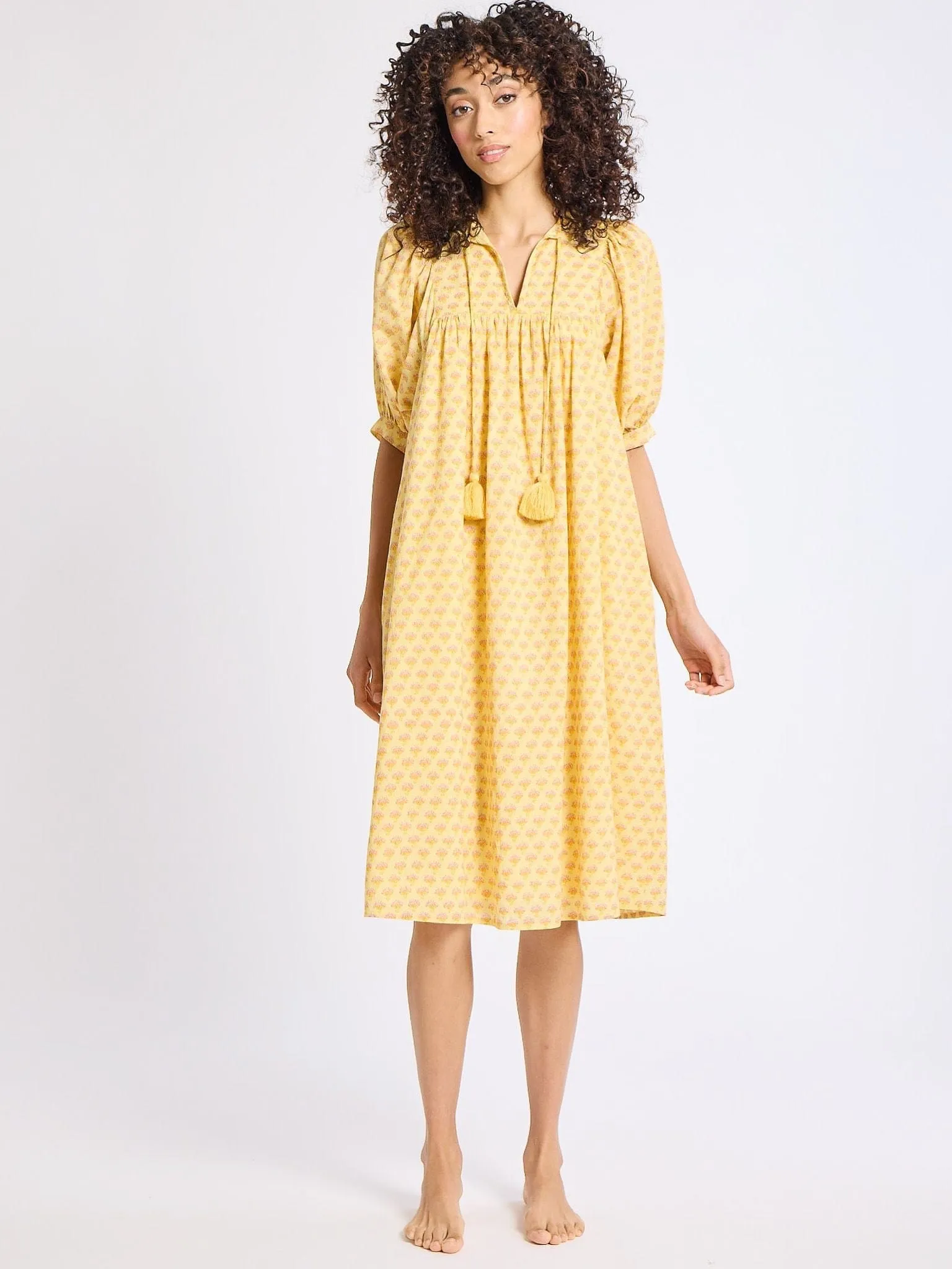 Saffron Dress in Buttercup cool pick