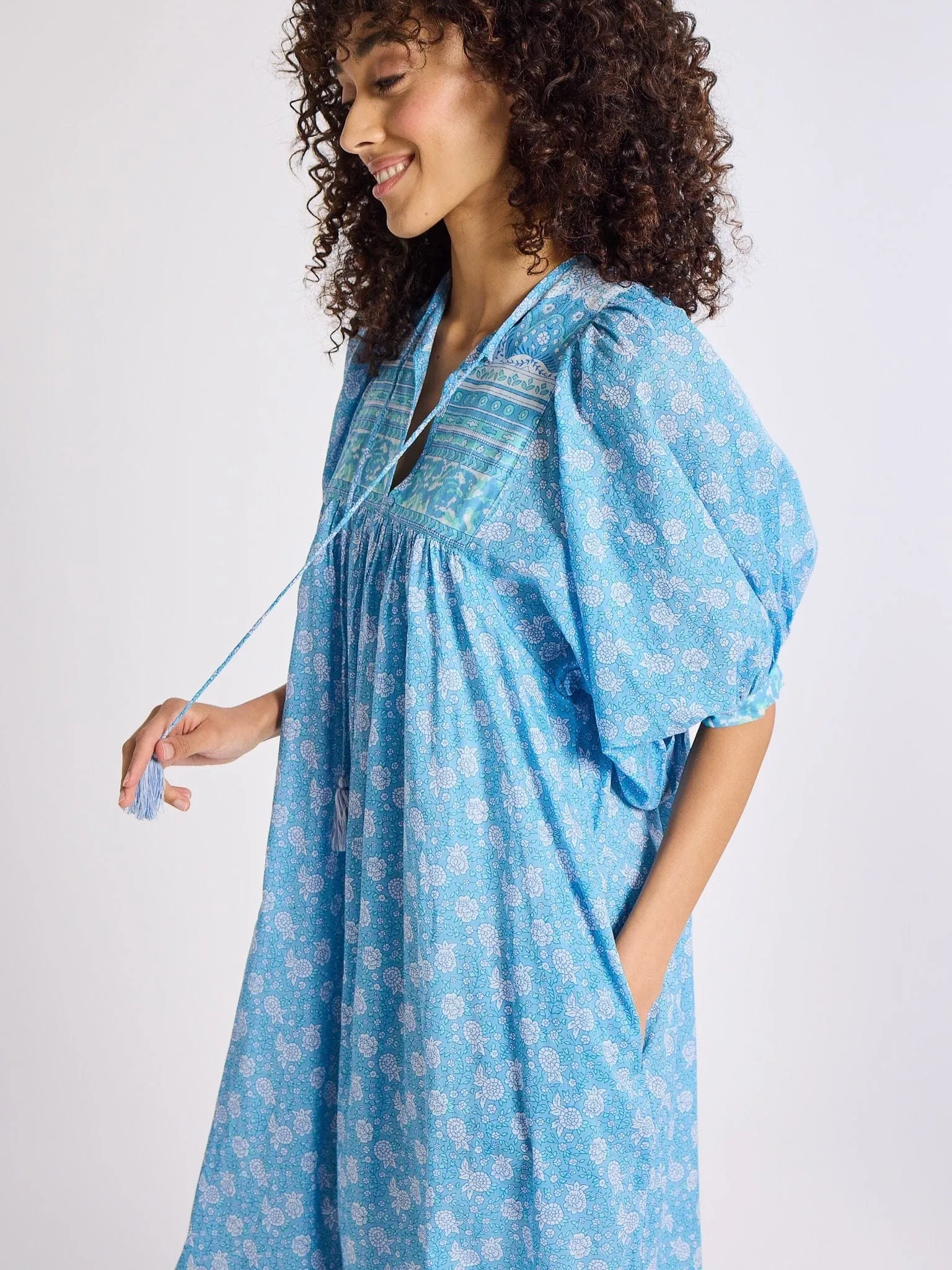 Saffron Dress in Charleston Floral soft luxe