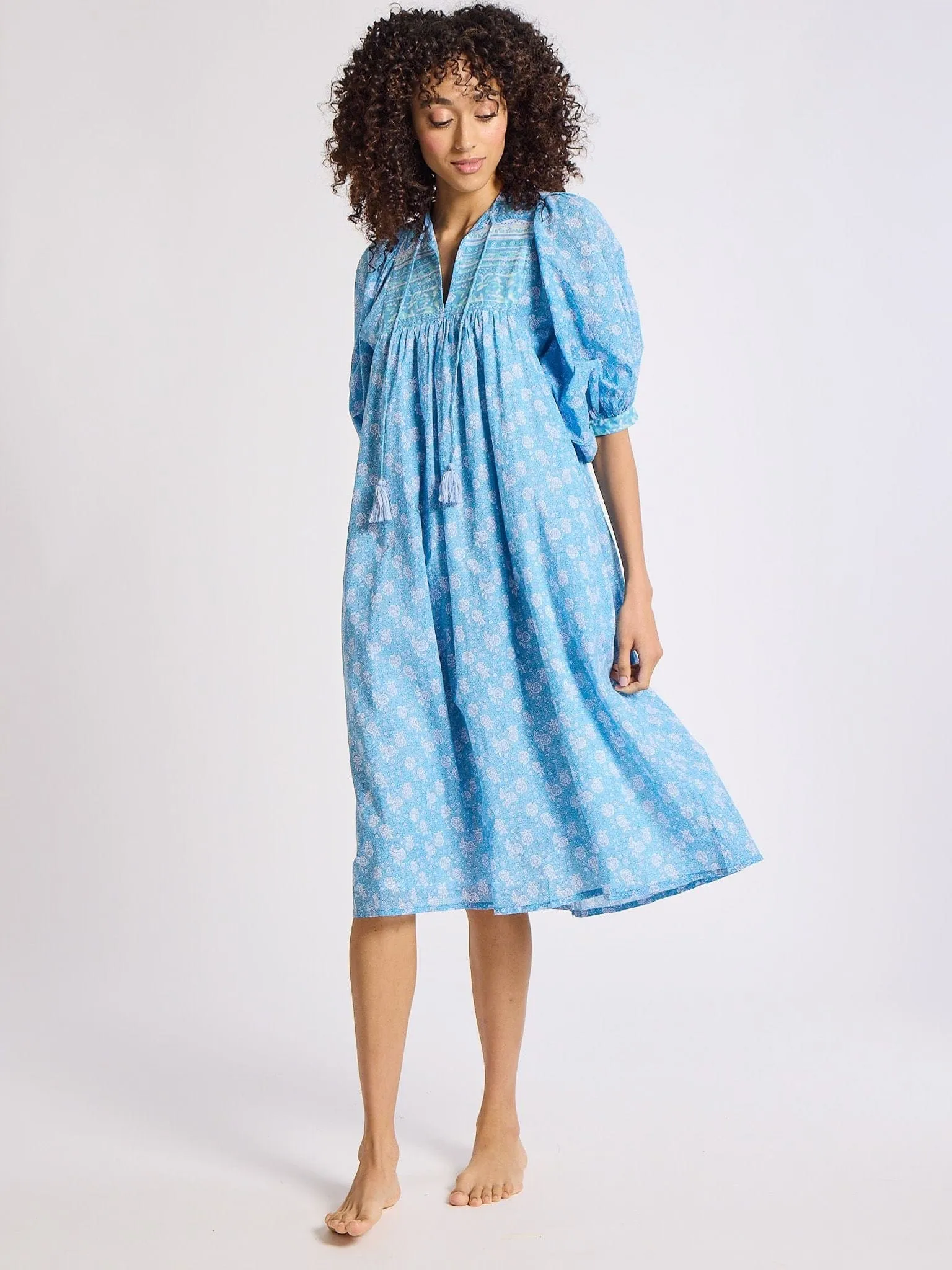 Saffron Dress in Charleston Floral trendy wear