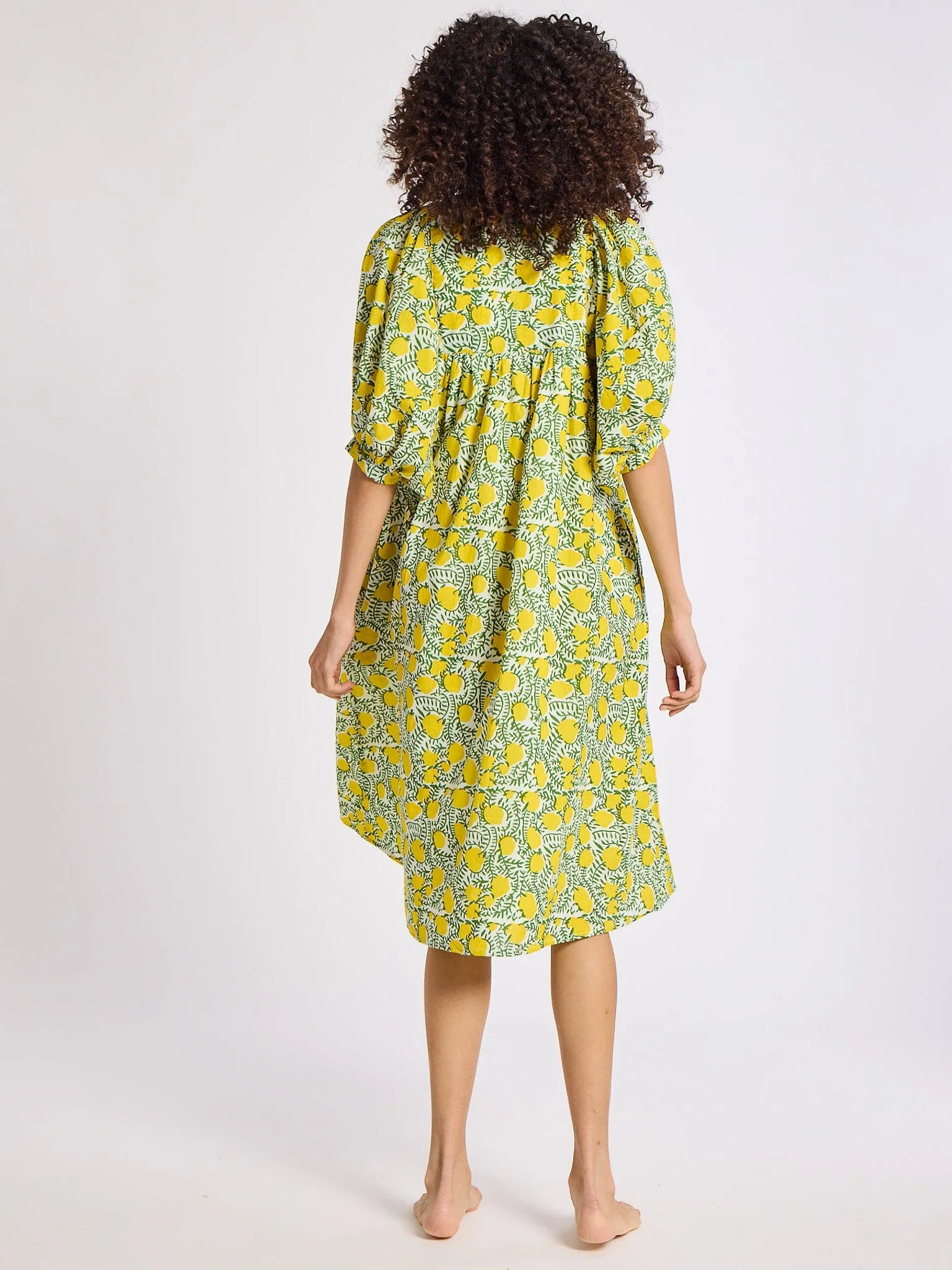 Saffron Dress in Lemons girls trip
