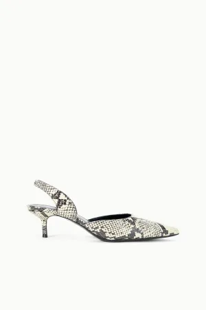 SEBASTIAN SLINGBACK | WHITE SNAKE vegan choice