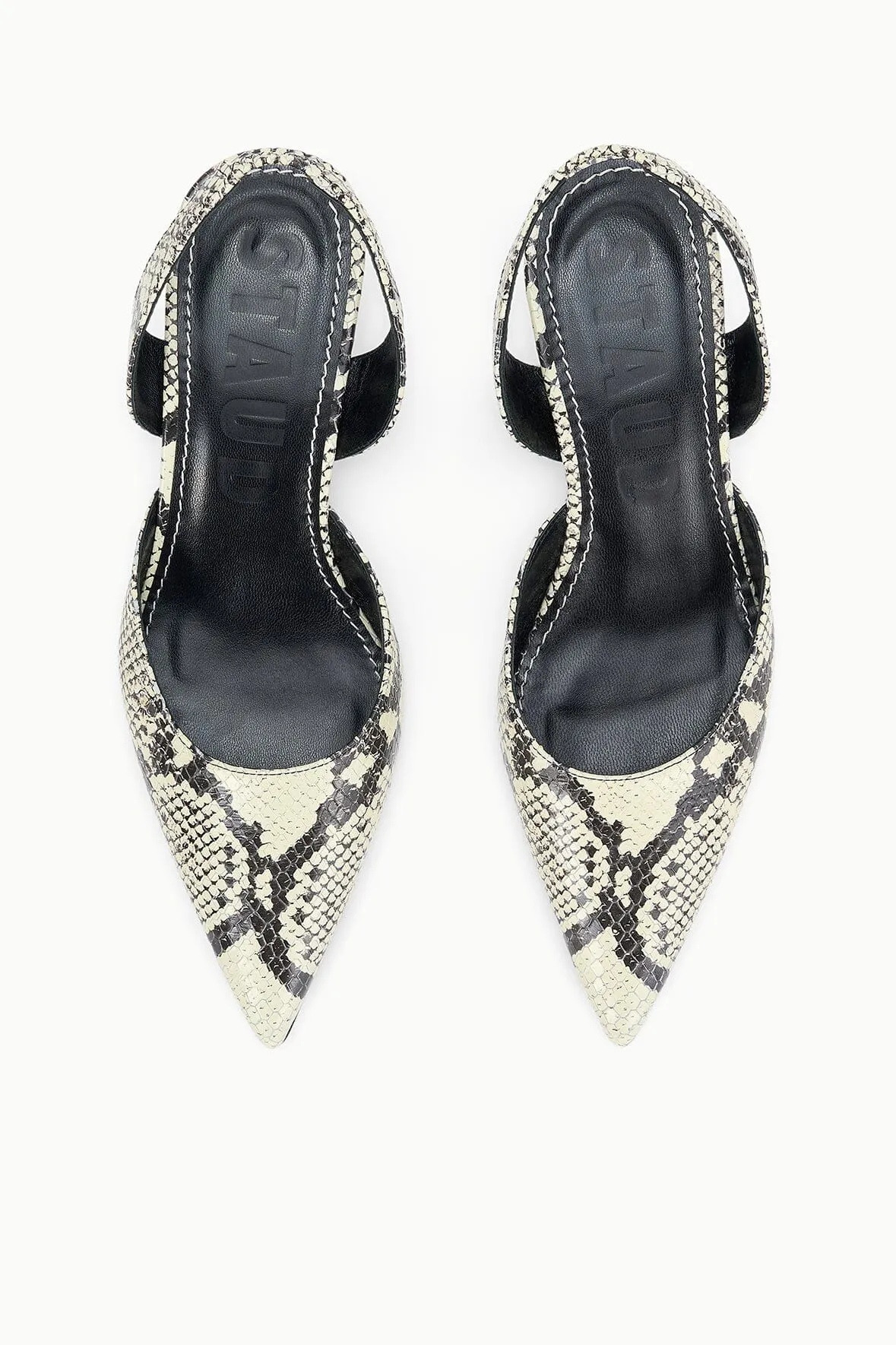 SEBASTIAN SLINGBACK | WHITE SNAKE vibrant accents