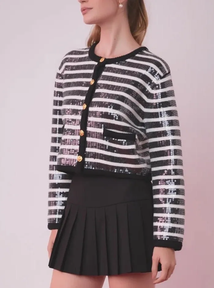 Sequin Knit Cardigan Everyday Warmth