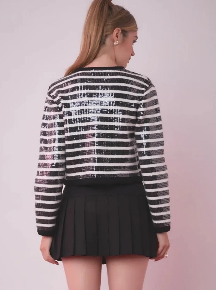 Sequin Knit Cardigan Comfy Ready