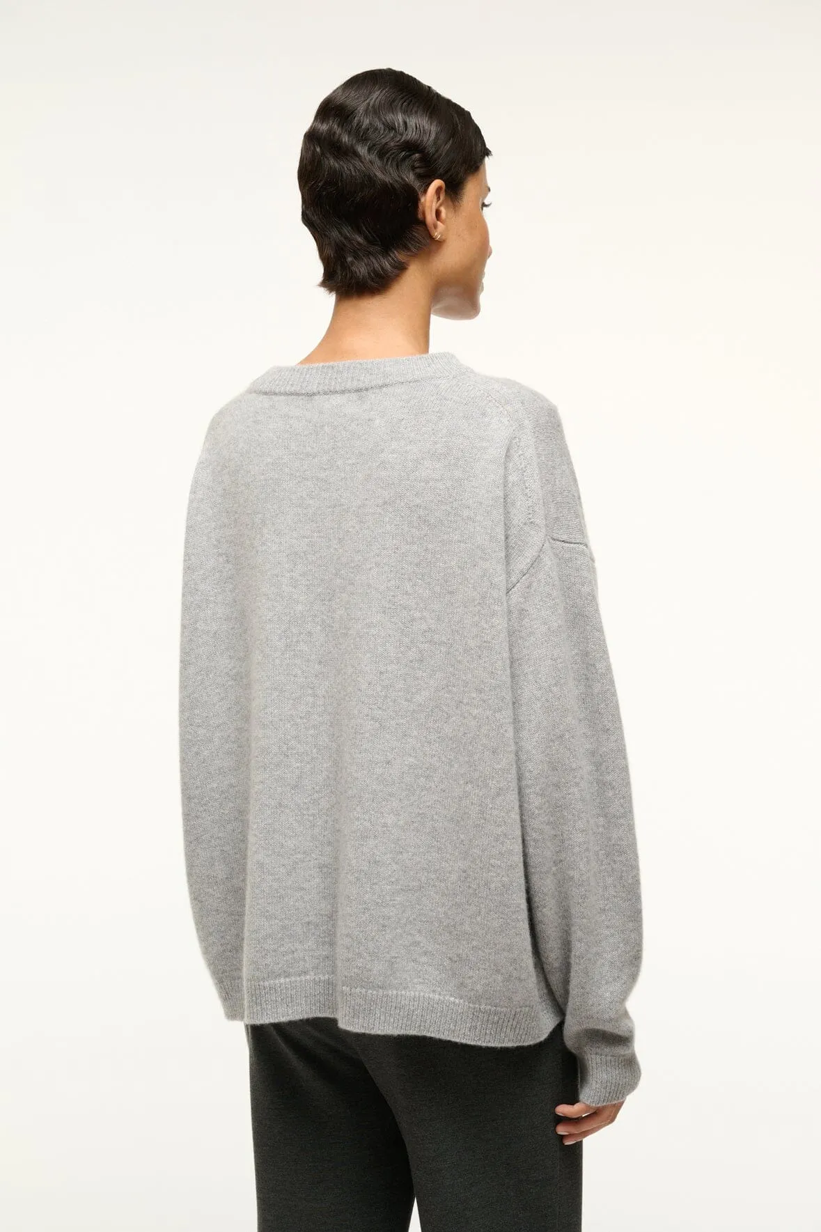 SERRANO CASHMERE RELAXED CREW | HEATHER GREY Quiet Days