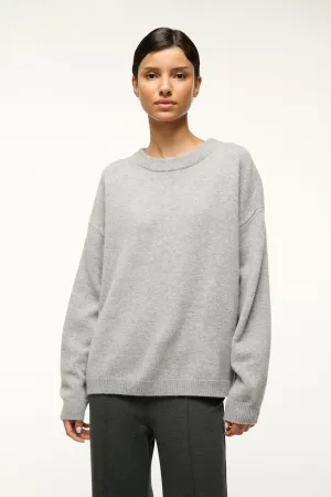 SERRANO CASHMERE RELAXED CREW | HEATHER GREY Trend Ease