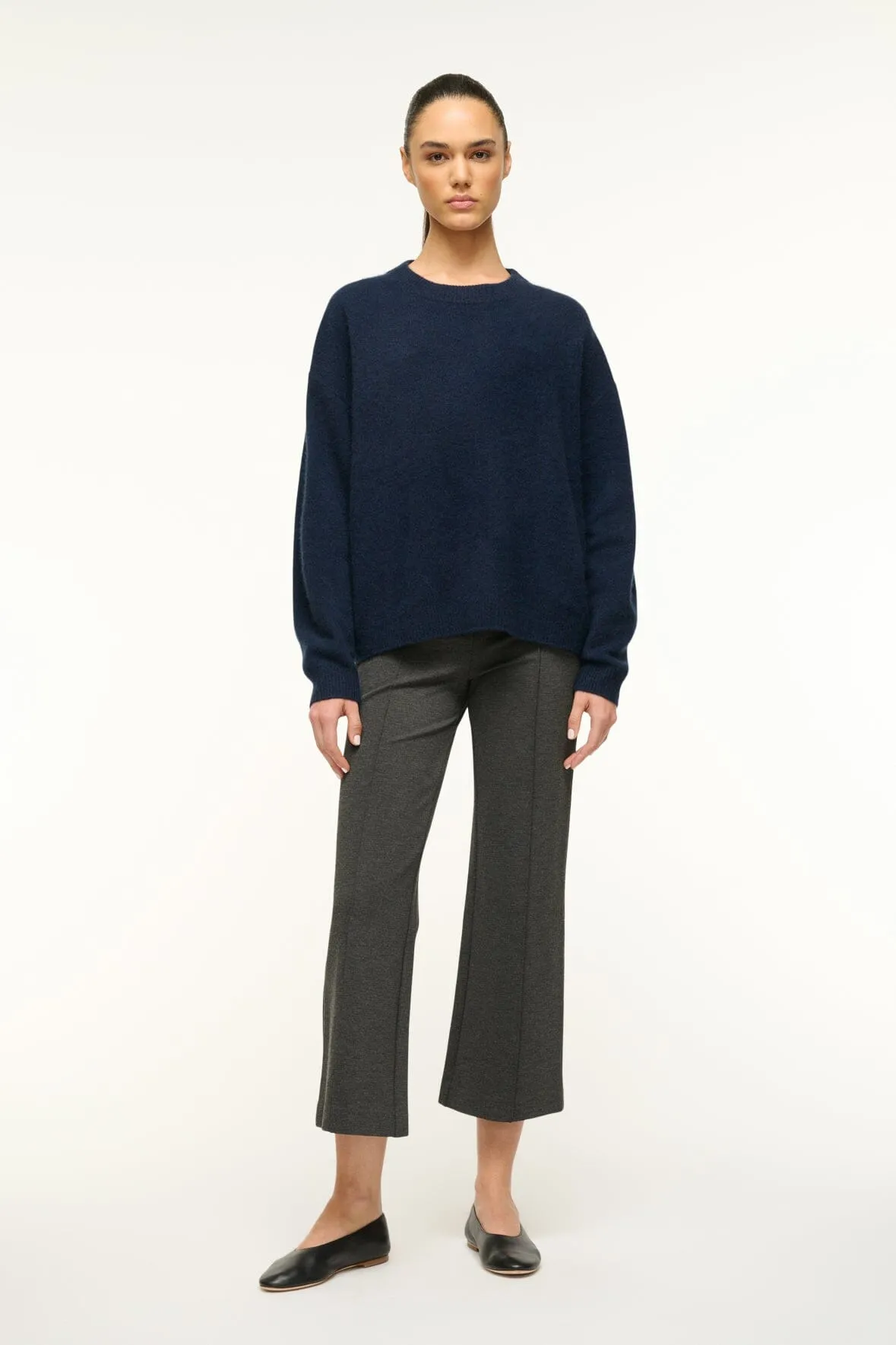 SERRANO CASHMERE RELAXED CREW | NAVY Trendy Wear
