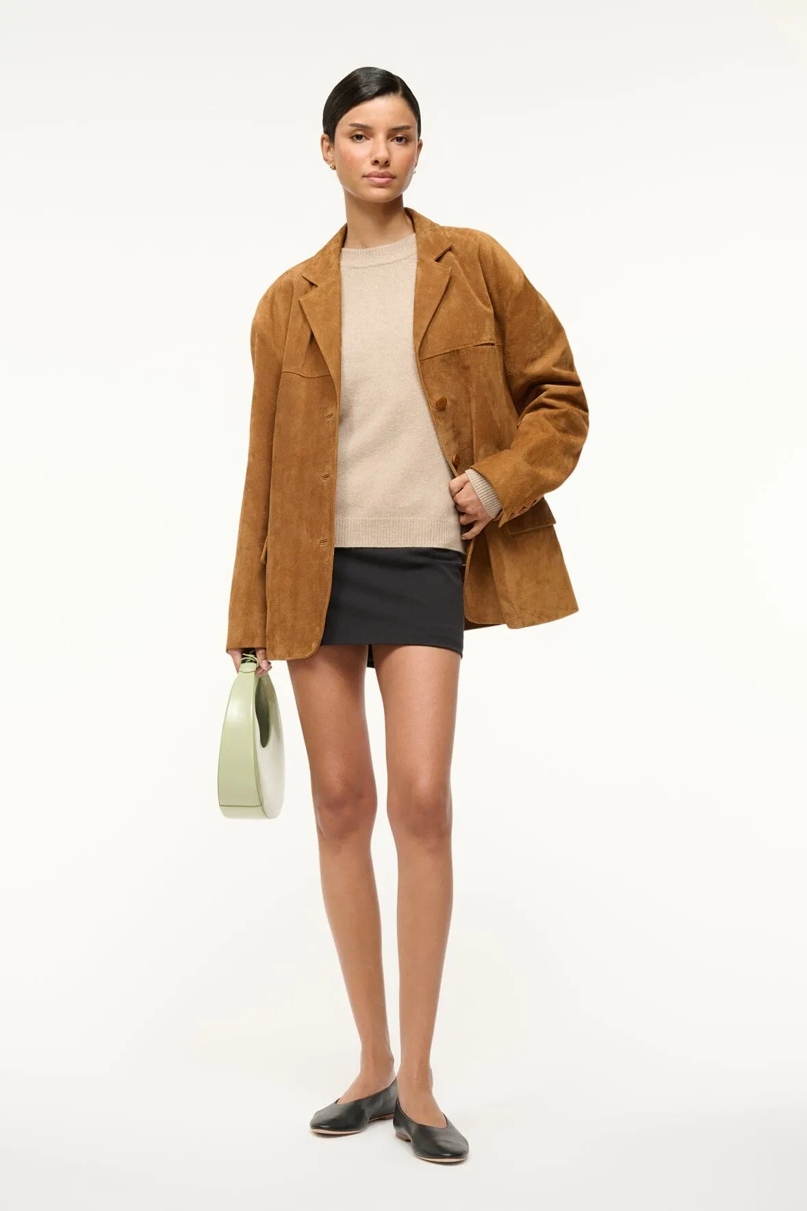 SERRANO CASHMERE RELAXED CREW | STONE Winter Mood