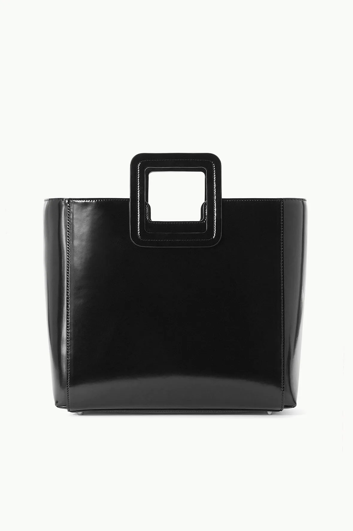 SHIRLEY LEATHER BAG | BLACK POLISHED tech gear