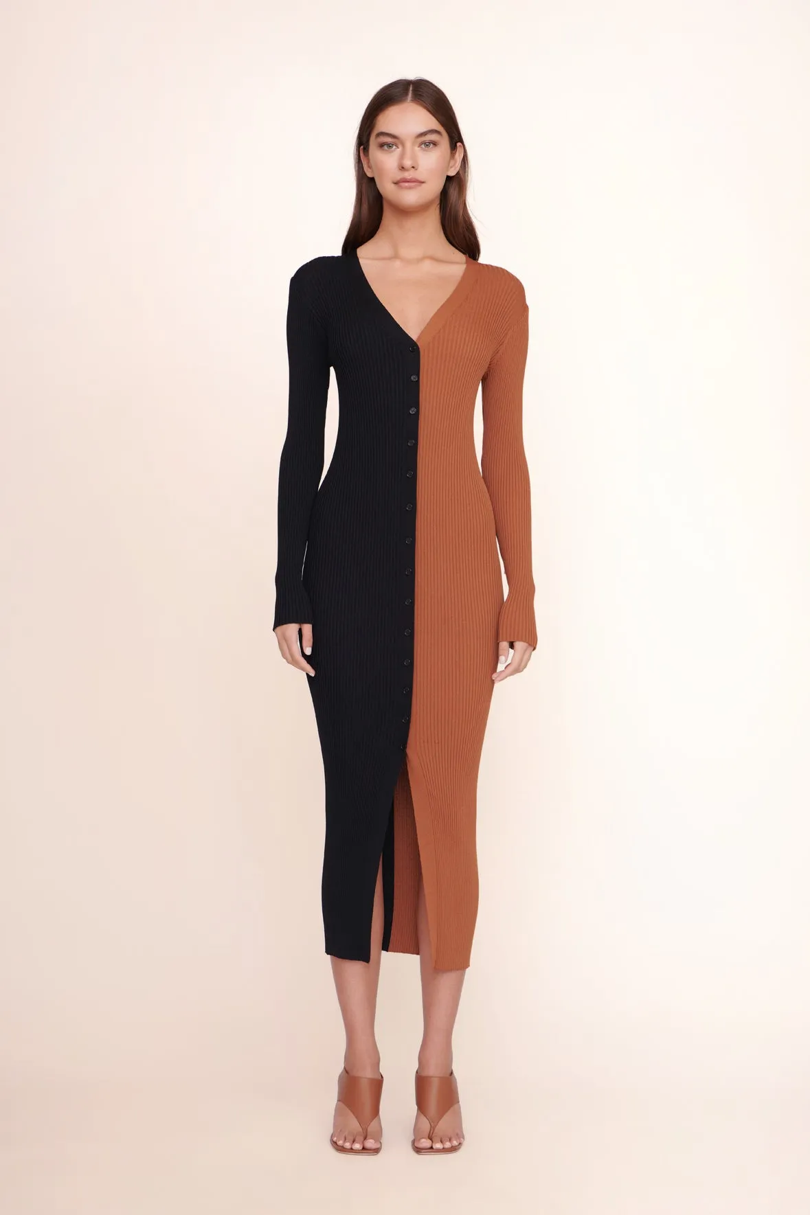 SHOKO SWEATER | TAN BLACK breezy tone