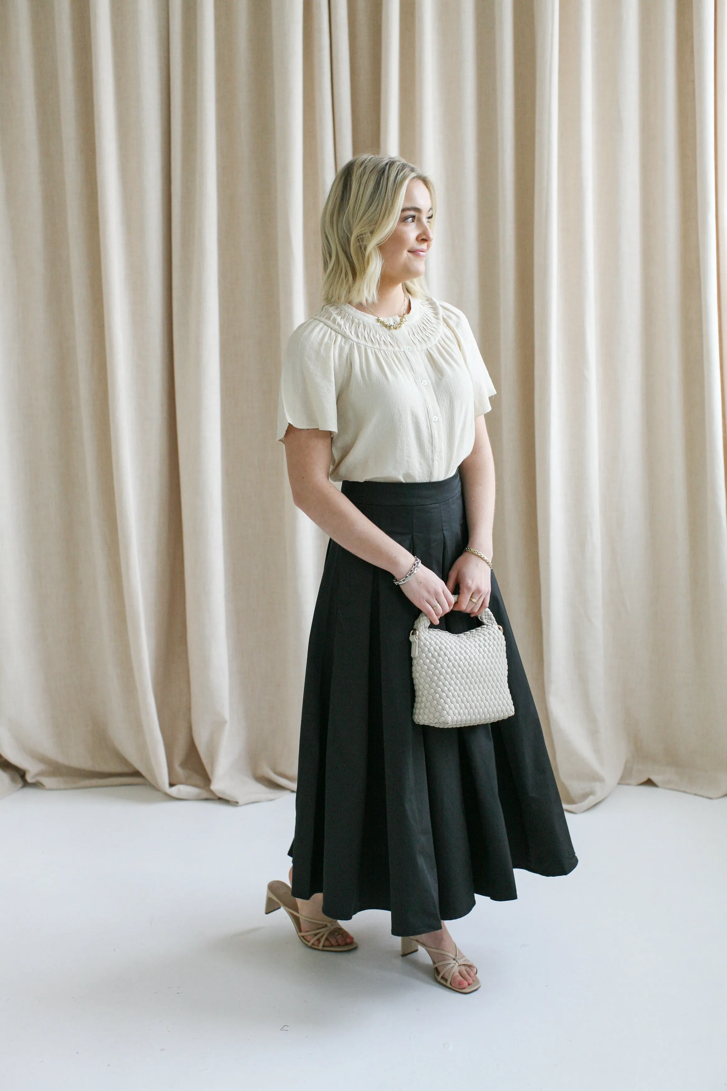 Sienna Black Midi Skirt culture mix