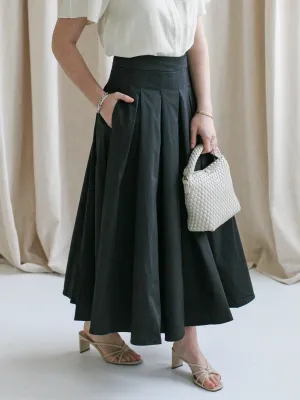 Sienna Black Midi Skirt lively mood