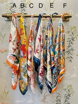 Silk Print Scarf calm mode