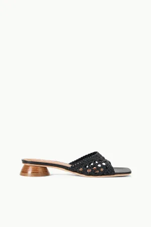 SIMONE CROCHET HEEL | BLACK breathable mesh