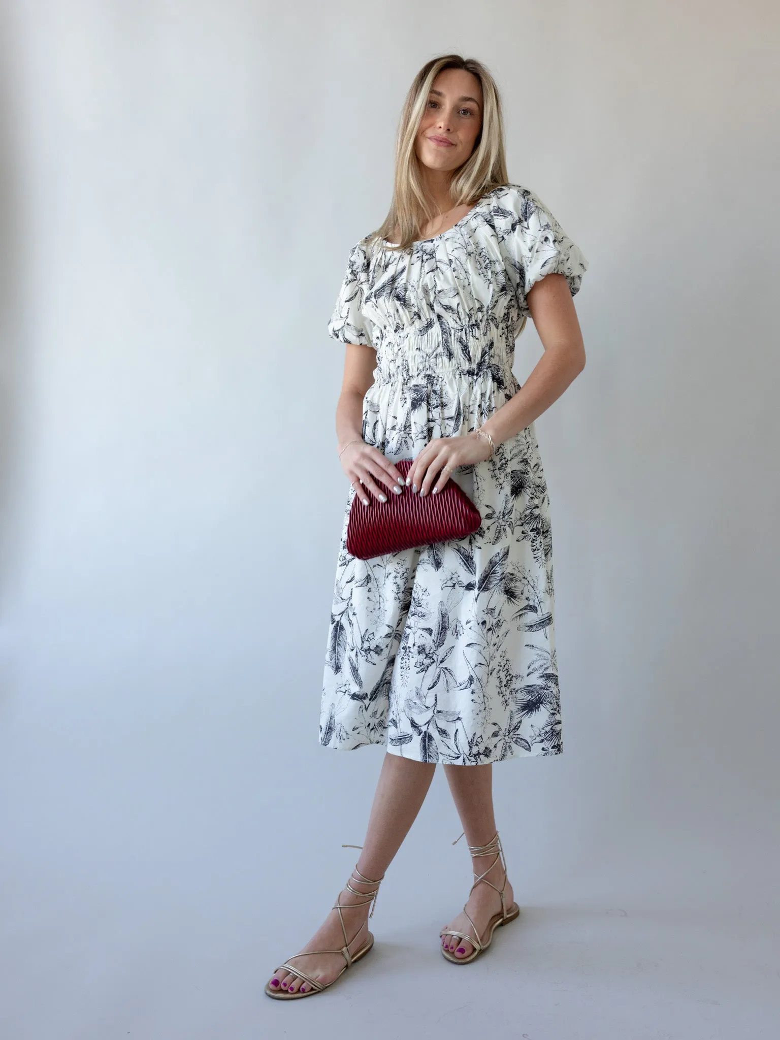 Simone Floral Dress celebration style