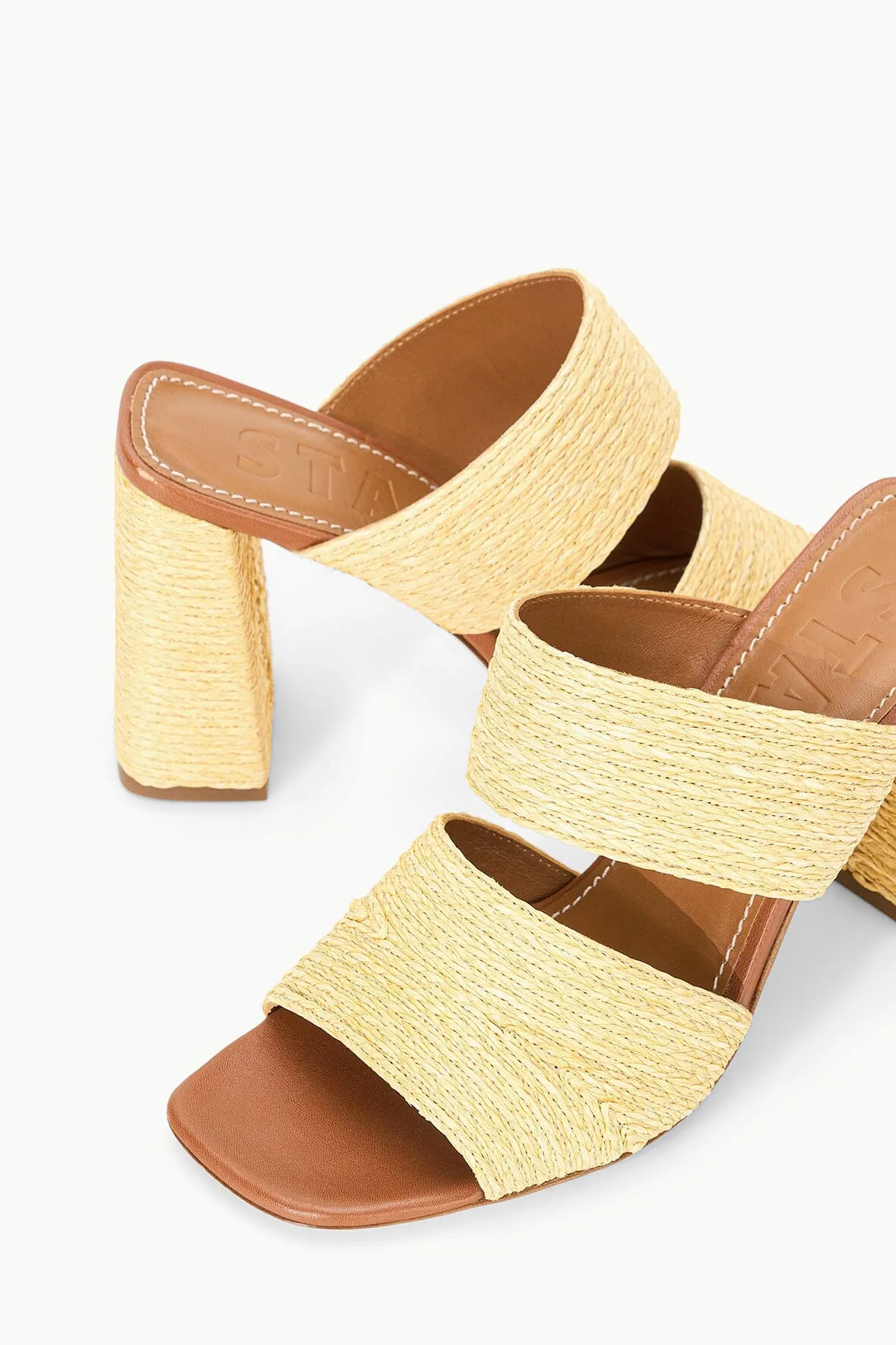 SKYLAR HEEL | NATURAL RAFFIA sustainable fashion