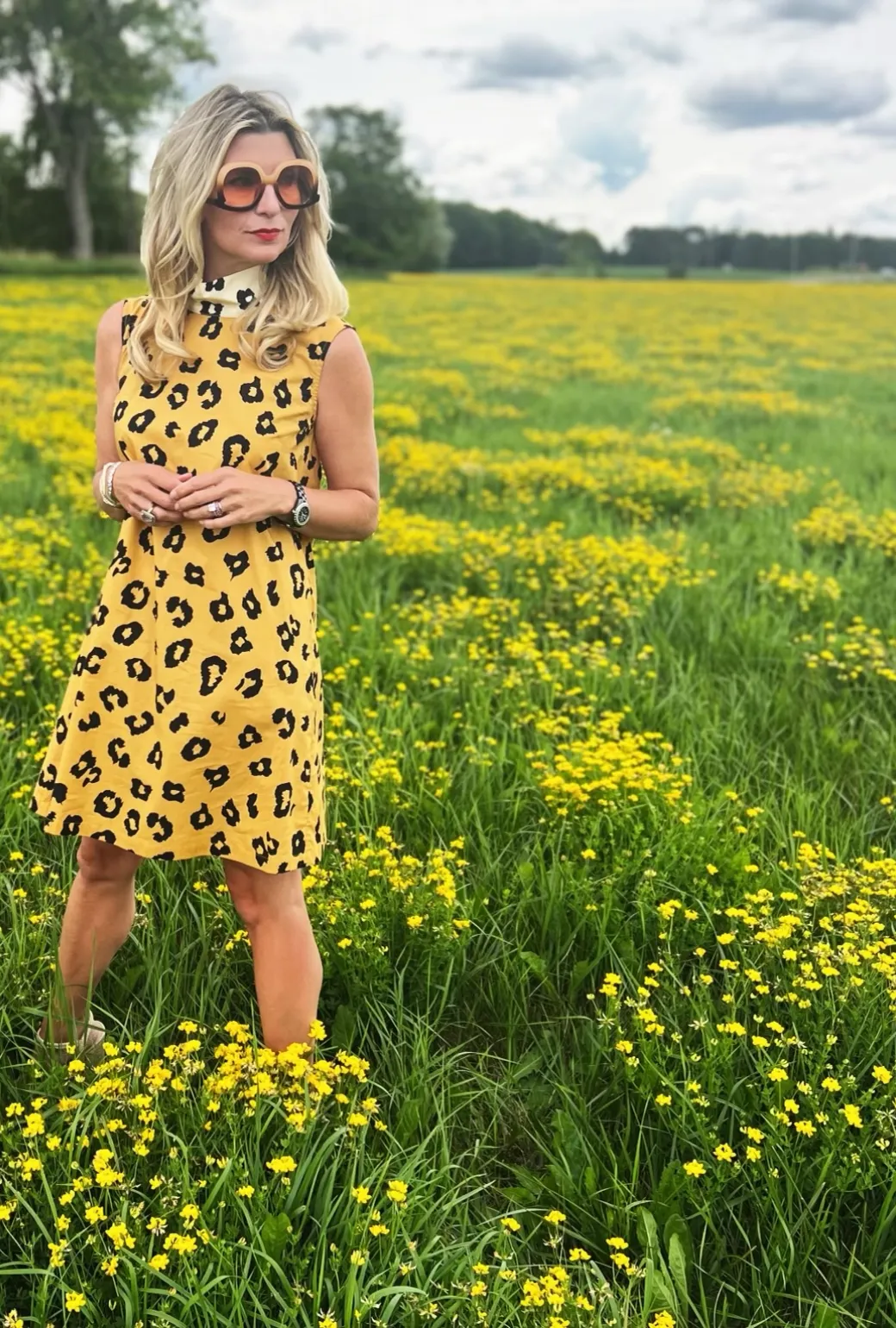 Sleeveless Mod Dress - Cheetah party ready