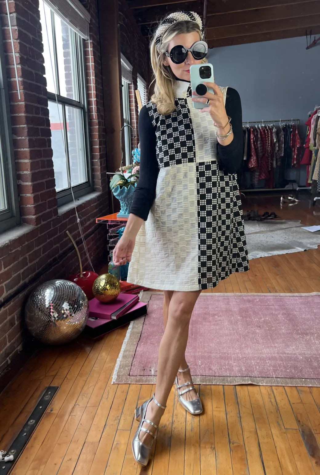 Sleeveless Mod Dress - Dice garden vibe