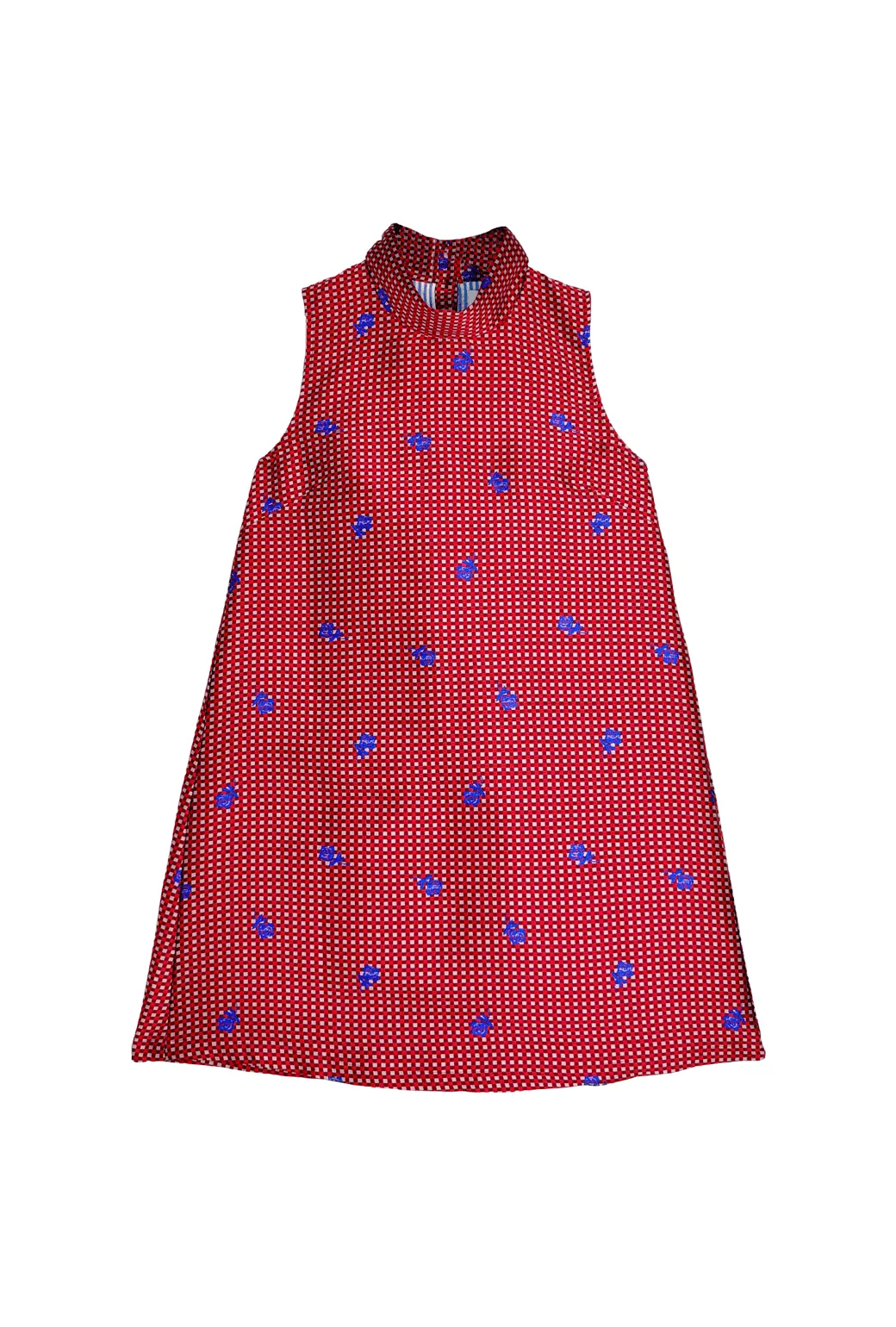 Sleeveless Mod Dress - Gingham et Rose smart charm