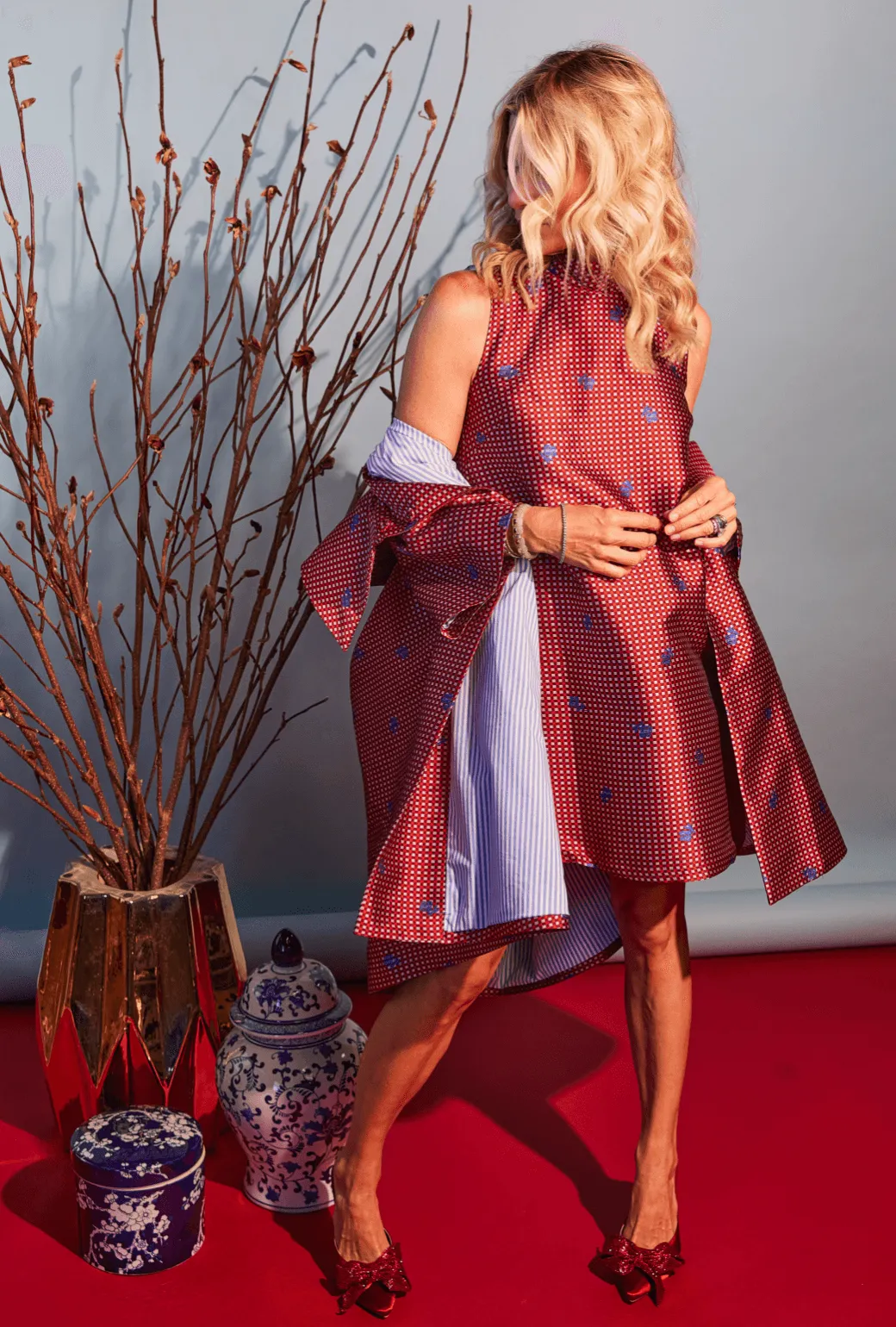 Sleeveless Mod Dress - Gingham et Rose beach vibe