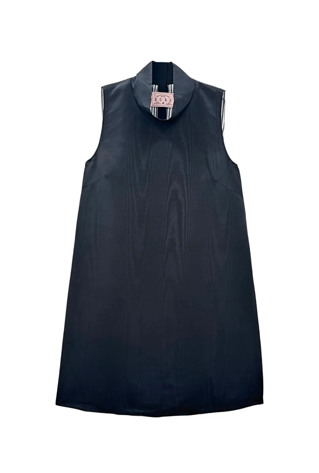 Sleeveless Mod Dress - Noir Moir shine mode