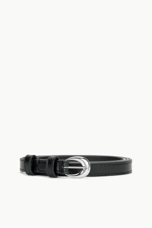 SLIM MOON BUCKLE BELT - 13MM | BLACK SILVER layer friendly