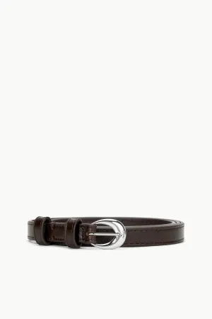 SLIM MOON BUCKLE BELT - 13MM | MAHOGANY SILVER classic meets modern